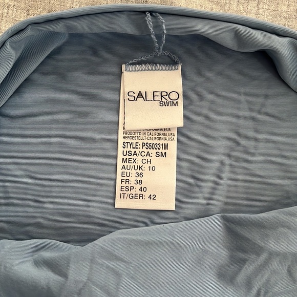 NWT Pacsun Solero Swim Eco Blue high waisted bikini bottom - Picture 5 of 6